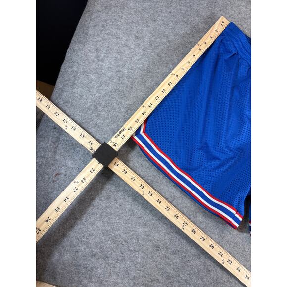 VTG Y2K Nike Kansas Jayhawks Basketball Shorts Mens Large Blue NCAA Sportswear - Picture 7 of 8